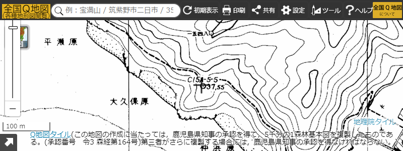 図8　鹿児島県森林基本図（瀬戸内町）。海岸に地名注記が多数ある（奄美大島綜合開発計画図の複製）