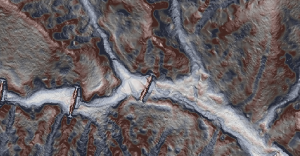 0.01m分解能の標高データによるCS立体図（栃木県山地）