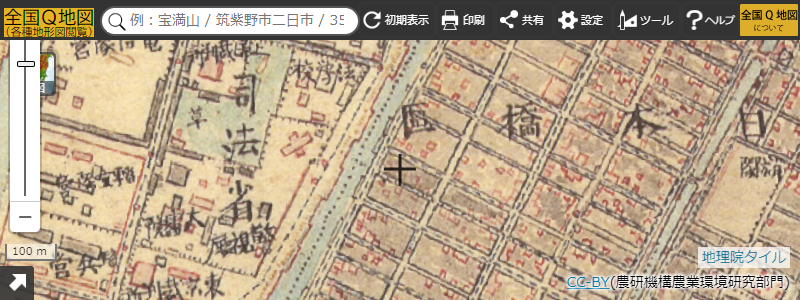 関東地方迅速測図（1880〜1886年測量、縮尺1:20,000、陸軍参謀本部作成）